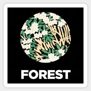 Forest Greenery Painting Sticker